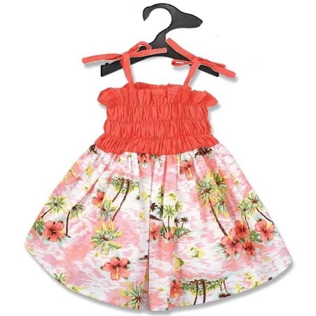 Casual Canine Hawaiian Breeze Sundress; Orange - Small & Medium